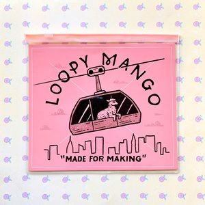 NWOT Loopy Mango Reusable Zip Pouch - Tram